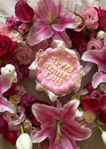 Berry blush cake in bloom