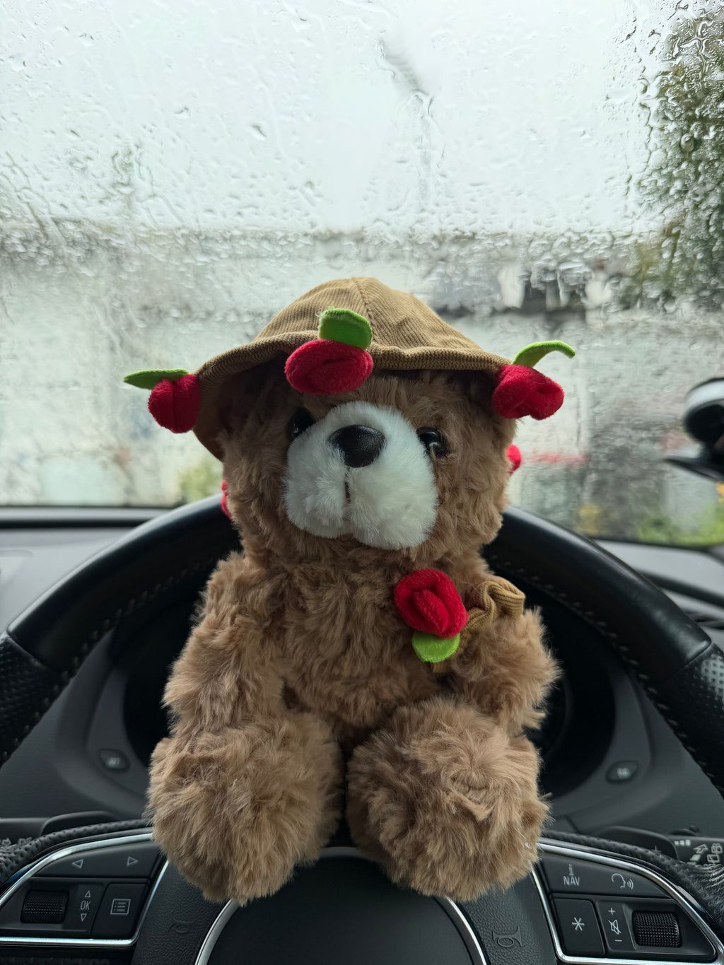 Teddy Bear With Bouquet