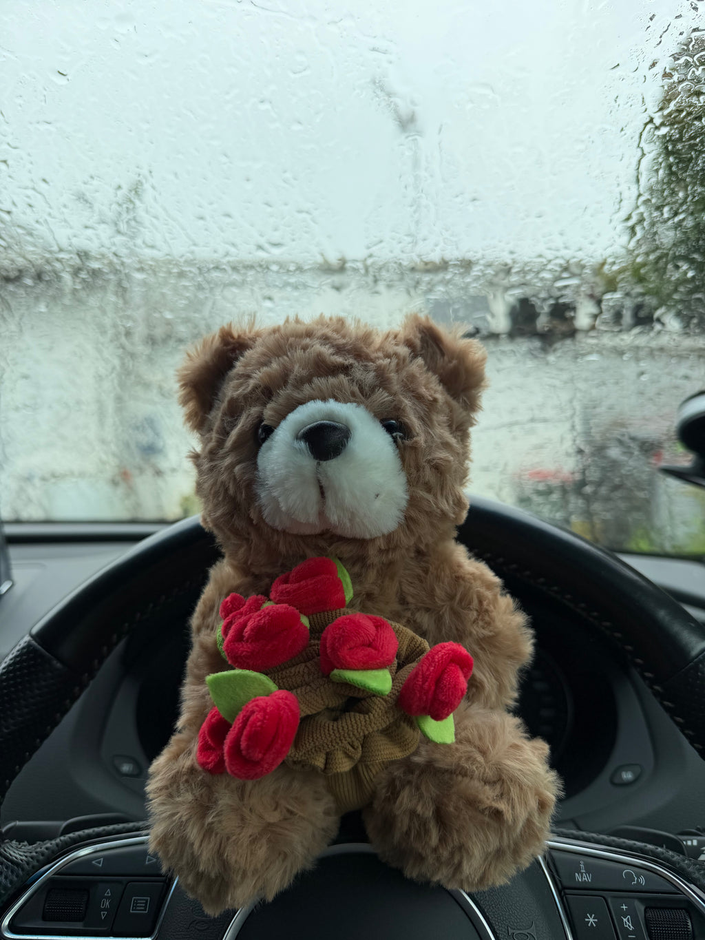Teddy Bear With Bouquet